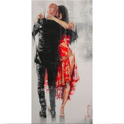 salsa, latin american dancing, high-resolution digital file, the author's painting