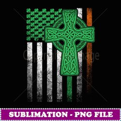 irish american flag ireland flag st patricks day gift cross - exclusive png sublimation download