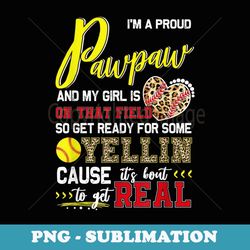 proud softball pawpaw softball family matching - stylish sublimation digital download