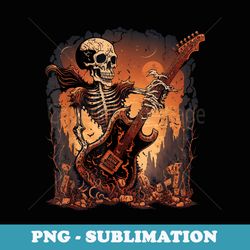 skeleton guitar band rock-music concert festival - exclusive png sublimation download