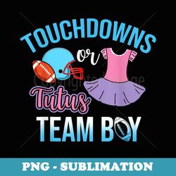 touchdowns or tutus - gender reveal baby party announcement