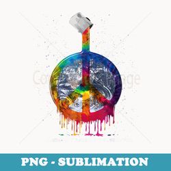 and i think to myself what a wonderful world peace symbol - digital sublimation download file