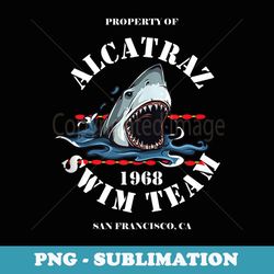 alcatraz swim team vintage club 1968 great white - creative sublimation png download