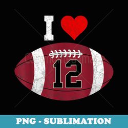 football number 12 football lover vintage retro - premium png sublimation file