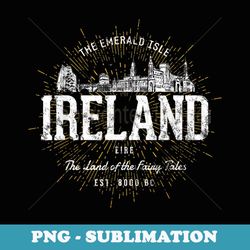 vintage style retro ireland - retro png sublimation digital download