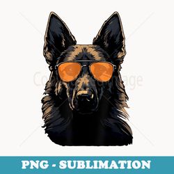 shepherd dog with sunglasses malinois - png transparent sublimation file