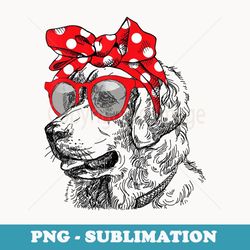 golden retriever dog mom bandana sunglasses mother's day - decorative sublimation png file