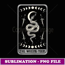 the waxing moon tarot card crescent lunar fortune teller - modern sublimation png file