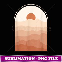 boho abstract art desert sunset landscape geometric graphic -