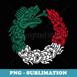 aztec quetzalcoatl - serpent mexican flag - mexico roots