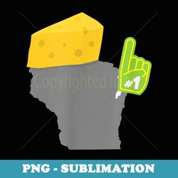 wisconsin cheese head best football - sublimation png file
