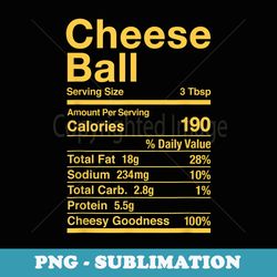 cheese ball retro nutrition facts matching - exclusive sublimation digital file