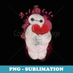 disney big hero 6 baymax heart portrait - decorative sublimation png file