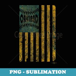 vintage oakland baseball flag patriotic baseball lifestyle - exclusive sublimation digital file
