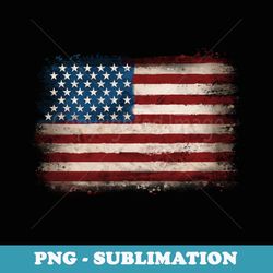 american flag 4th of july vintage usa flag - png transparent sublimation file