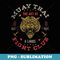 muay thai fighter vintage twin tiger art of 8 limbs - digital sublimation download file
