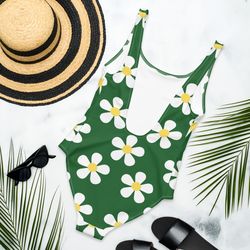 one-piece swimsuit chrysanthemum flower