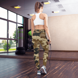 camouflage army brown color yoga leggings