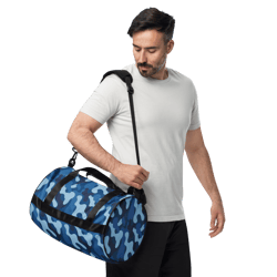 elite ops camouflage blue gym bag