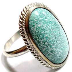turquoise ring jewelry stone gemstone mineral us size 10
