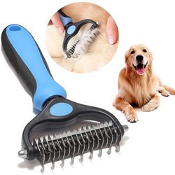 professional pet deshedding brush - dog hair remover - pet fur knot cutter - puppy cat comb brushes - dogs grooming shed