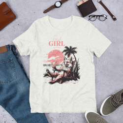 feral girl summer unisex staple t-shirt, bella canvas 3001