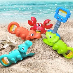 children's beach toy, lobster, dinosaur toy clip, male and female crab foot pliers, robotic arm, beach dredging shovel