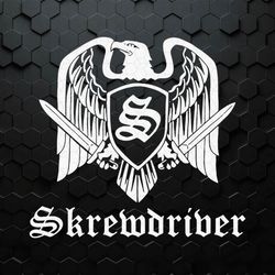 skrewdrivers punk rock band logo svg