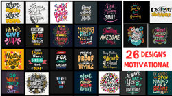 26 designs motivational print