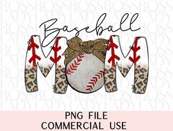 baseball mom leopard headband trendy graphics png sublimation faux hat patch digital instant downloadable file