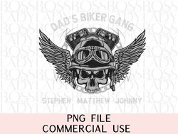 personalized dads biker gang grandkids names png printable sublimation design instant digital download diy fathers day g