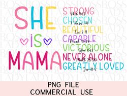 she is mama mother hood bible verse quote png svg trendy graphics sublimation instant downloadable design mother hood cr