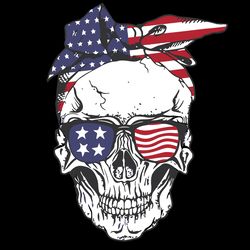 patriotic skull american flag bandana svg fortnite svg