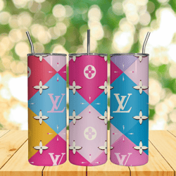 lv flower 3d tumbler wrap design png