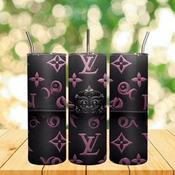 lv pink logo 3d tumbler wrap design