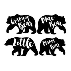 grumpy bear mama bear svg files for silhouette, files for cricut, svg, dxf, eps, png instant download