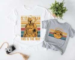 dadalorian and son shirt, disney star wars dad shirt