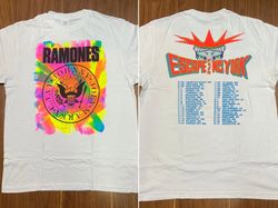 ramones escape from new york tour 1990 t-shirt, ramones tour 90 shirt