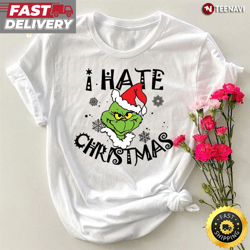 i hate christmas grinch t-shirt