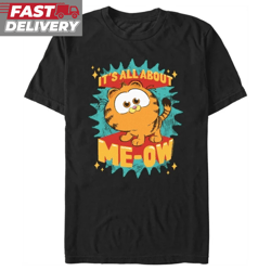 mens the garfield movie its all about me-ow graphic tee shirt