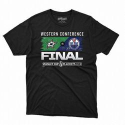 dallas stars vs edmonton oilers 2024 western conference finals matchup t-shirt