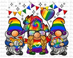 lgbtq gnomes png sublimation design