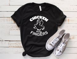 chicken finger pun digital funny short sleeve graphic t-digital collection unisex jersey tee