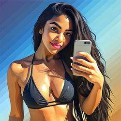 illustrations of a photo shoot of a hot sexy girl