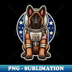 belgian malinois astronaut puppy - premium sublimation digital download