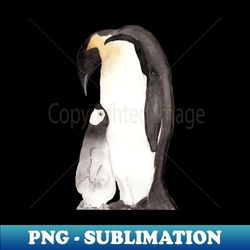 fathers day gift for father penguin with baby penguin - stylish sublimation digital download