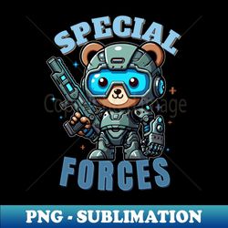 robot bear, cyborg bear, special forces bear - high-quality png sublimation download