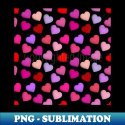 3d heart pattern - modern sublimation png file