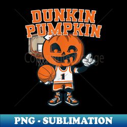 dunkin pumpkin halloween costume funny pumpkin basketball - instant png sublimation download