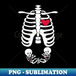 twins pregnancy announcements funny skeleton x-ray halloween - elegant sublimation png download